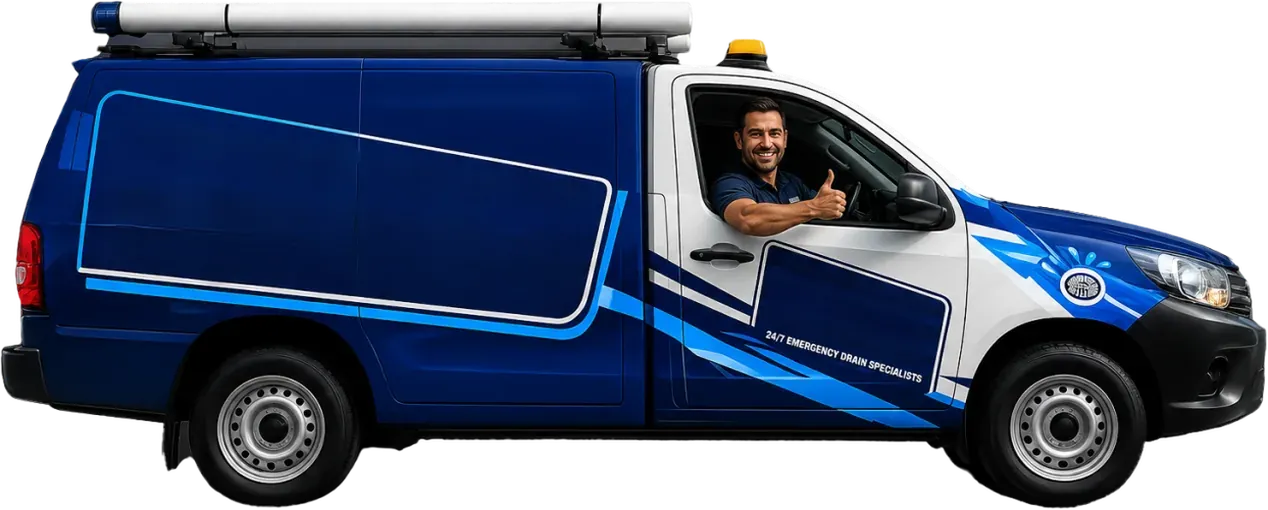 A licensed Cheltenham plumber heading out in the service van