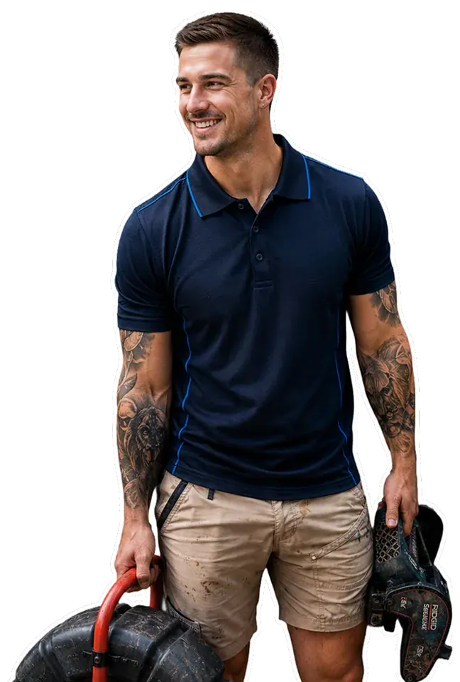 A licensed Cheltenham plumber with his tools