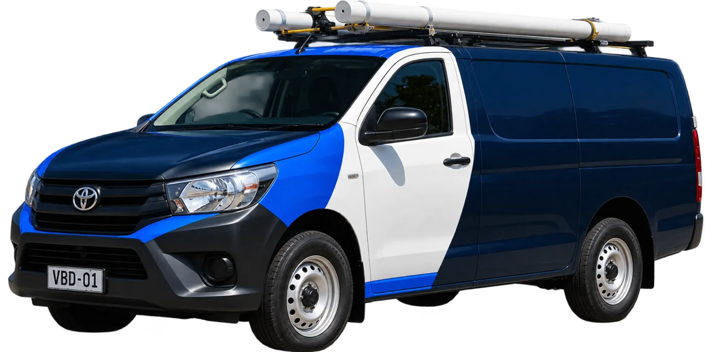 Our van, covering Cheltenham and the surrounding suburbs